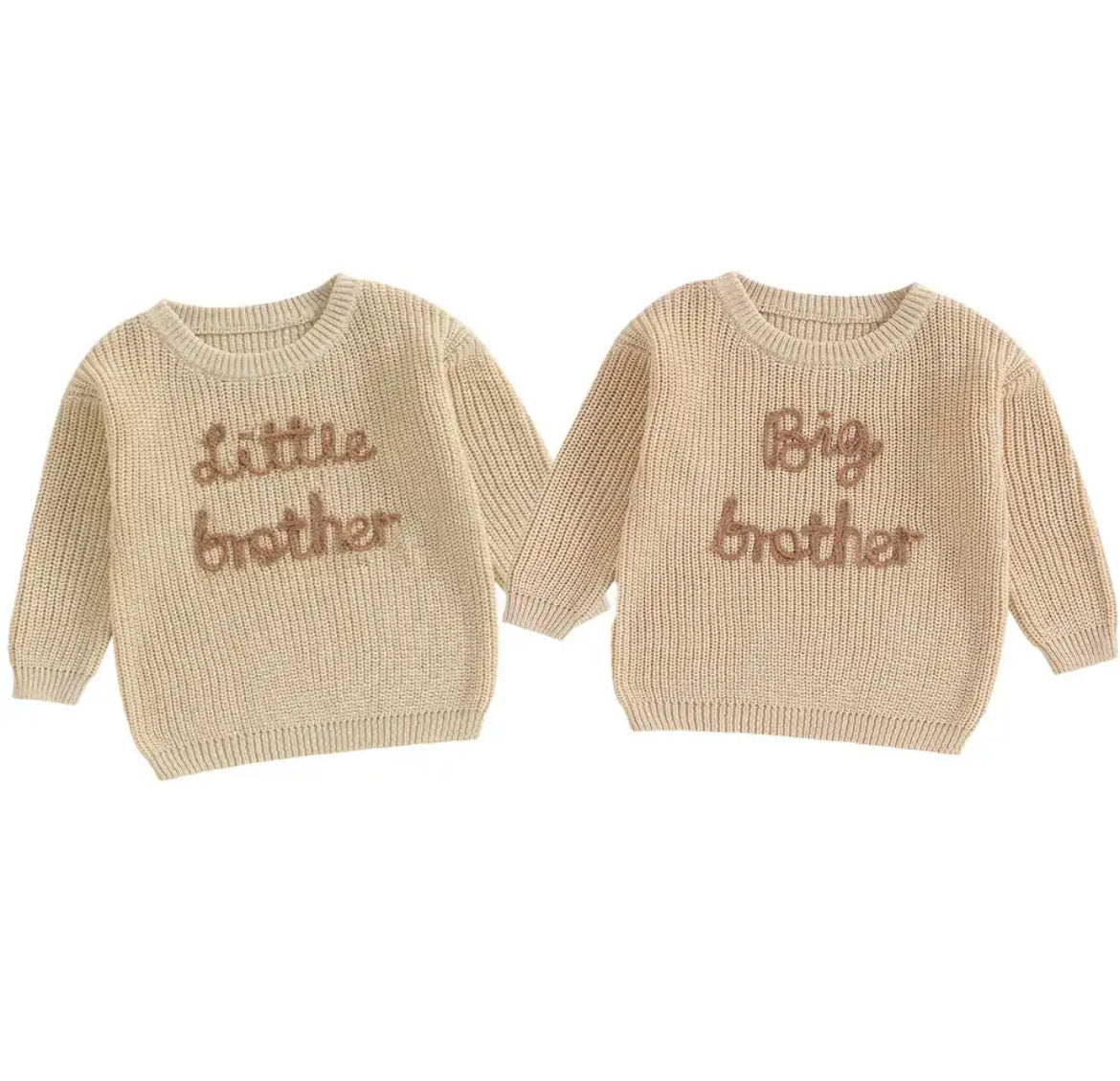 Little Brother | Big Brother Matching Embroidered Sweaters