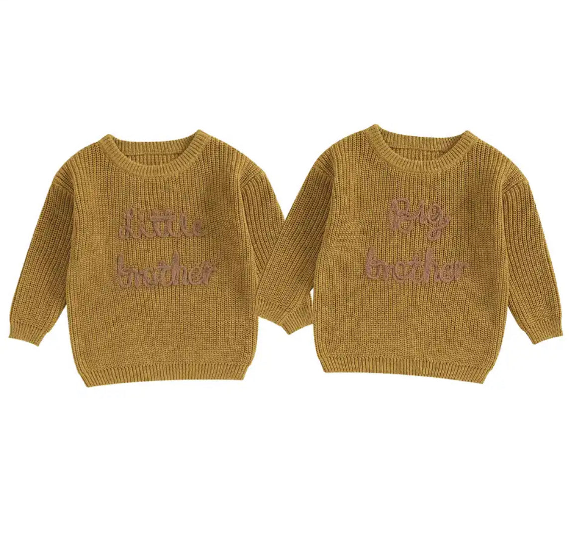 Little Brother | Big Brother Matching Embroidered Sweaters