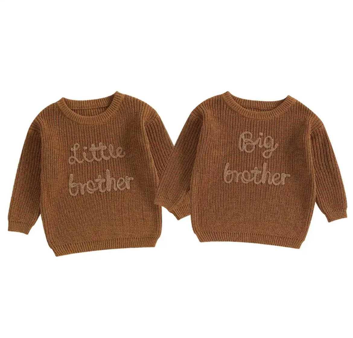 Little Brother | Big Brother Matching Embroidered Sweaters