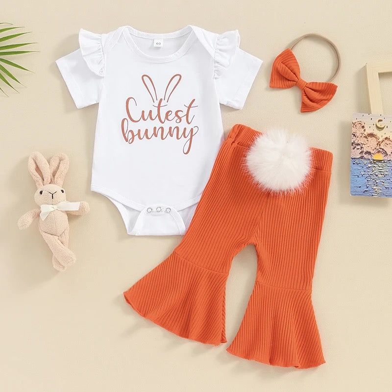 Cutest Bunny Girls Easter Outfit