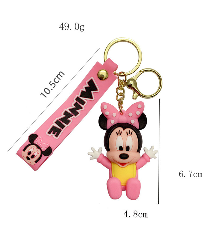 3D Disney Mickey Mouse Minnie Mouse Keychain