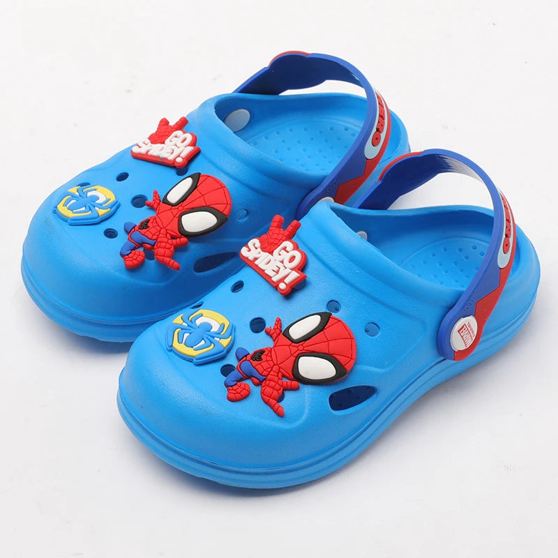 GO SPIDEY Toddler Kids Spider Man Crocs Blue U.S Toddler Size 8 Inner Sole 15cm