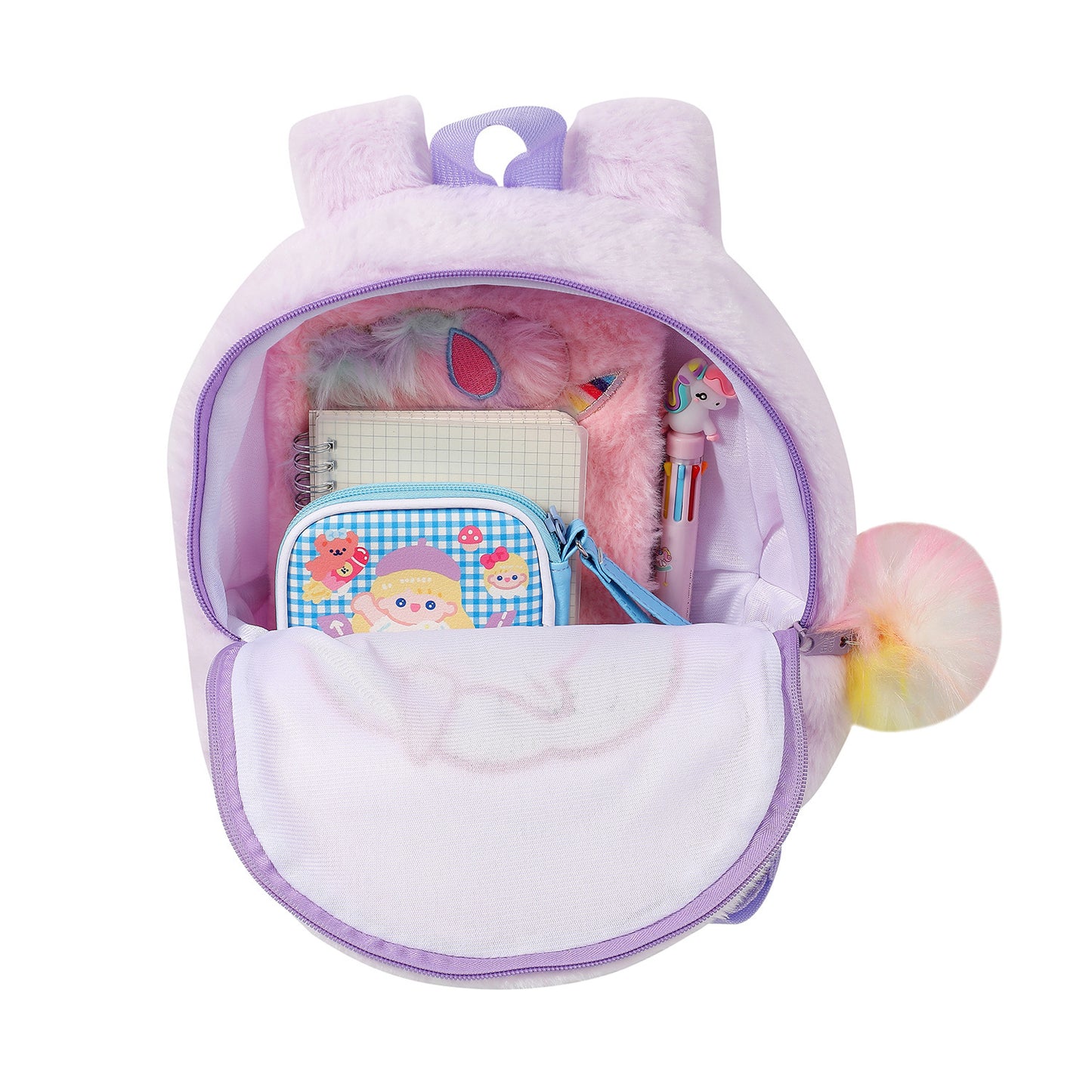 Personalized Embroidered Toddler-Size Plush Unicorn Backpacks