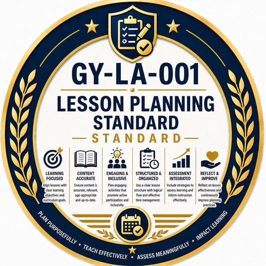 GY-LA-001 Lesson Planning Standard