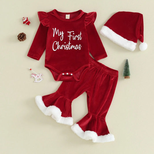 My First Christmas Baby Girl Outfit