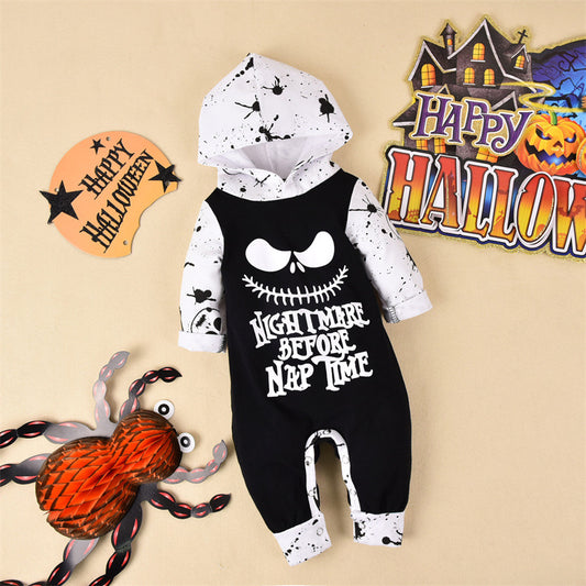 Nightmare Before Nap Time Baby Hooded Romper