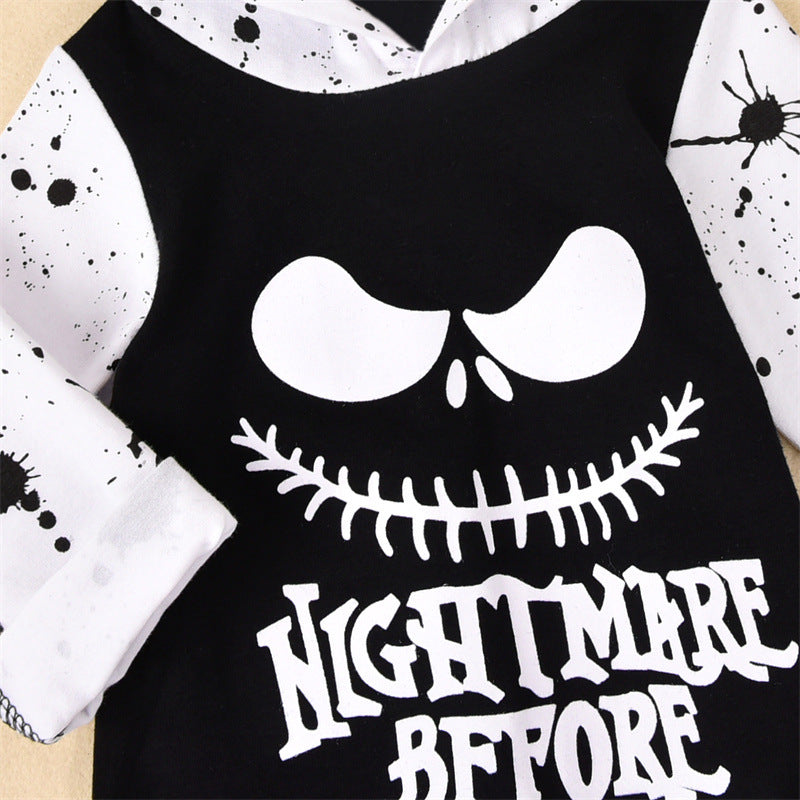 Nightmare Before Nap Time Baby Hooded Romper