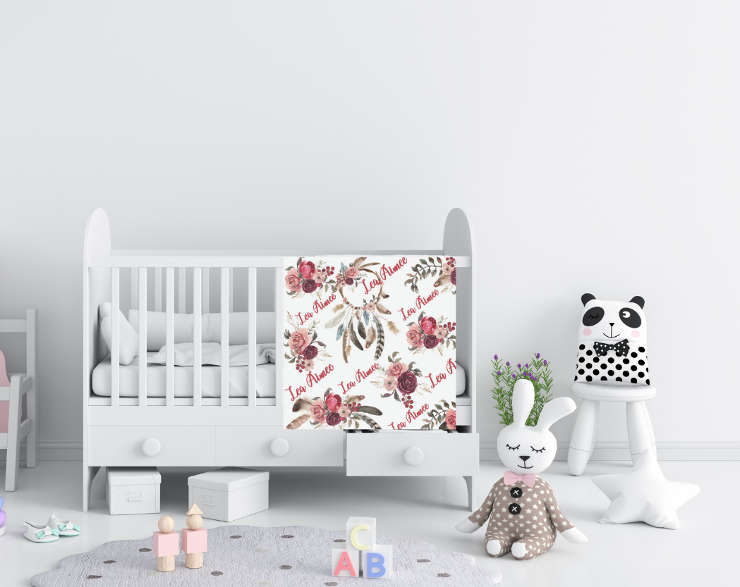 Personalized Printed Baby Blanket | Flannel Fleece Minky