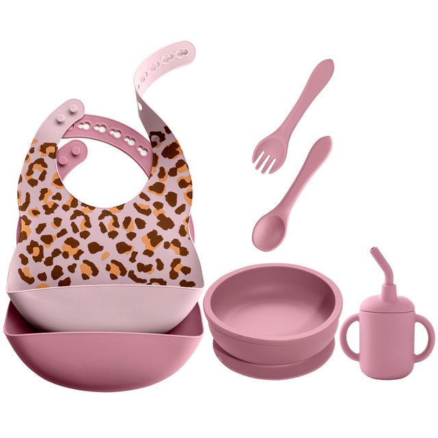 6-Piece Set | Printed Silicone Baby Dinnerware