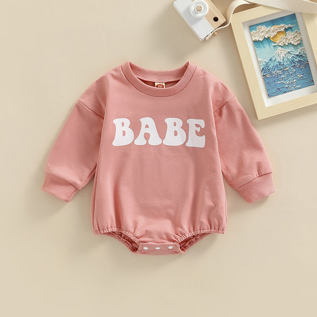 BABE | Thick Crewneck Pullover Sweater Onesie