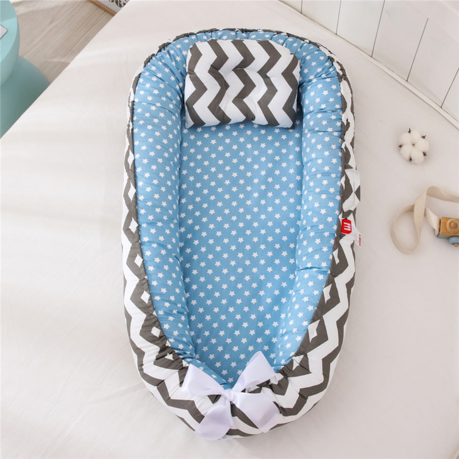 Portable Baby Lounger | Baby Nest With Pillow Cushion