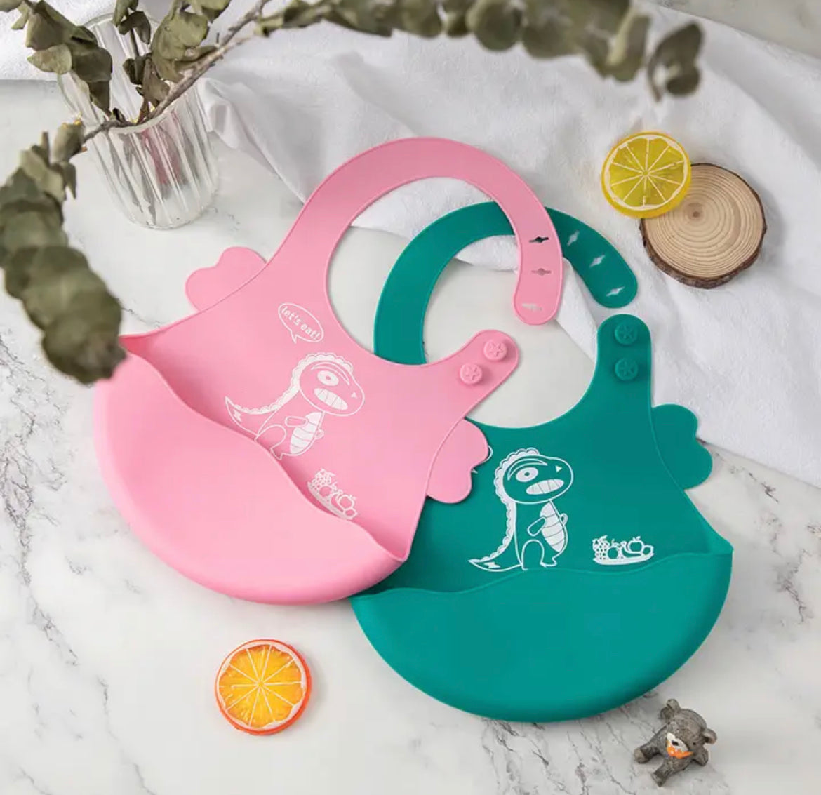 6-Piece Dino Silicone Dinnerware Set