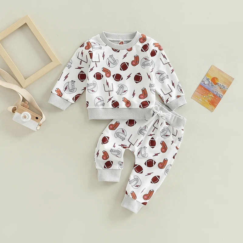 Baby Boy & Toddler Football Print Clothing Set