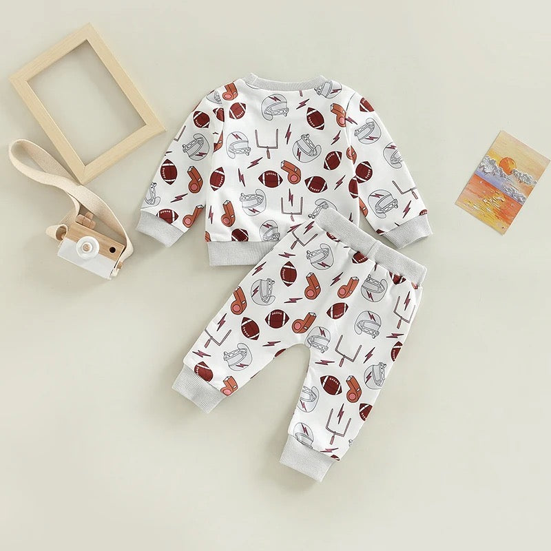 Baby Boy & Toddler Football Print Clothing Set