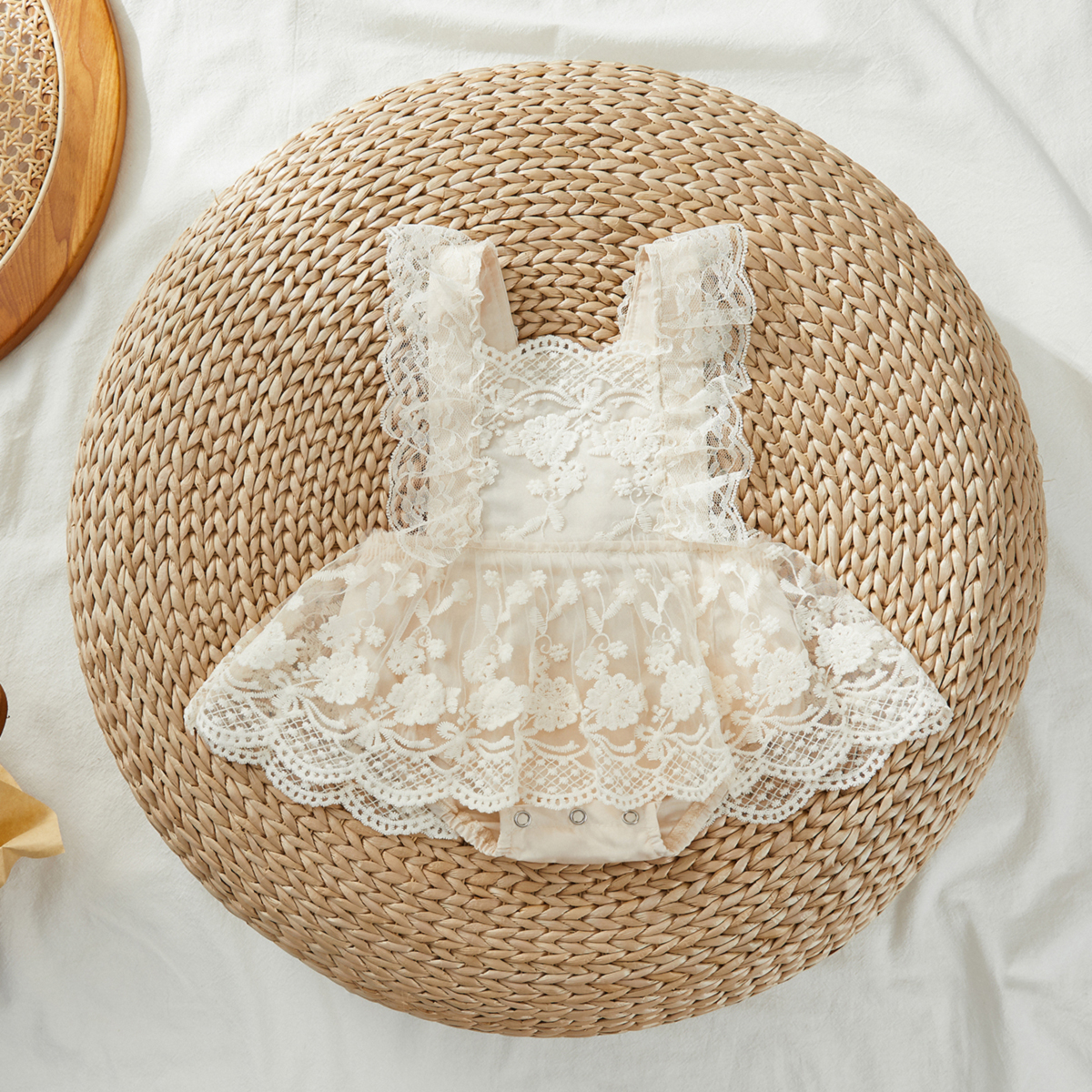 Baby Girl Floral Lace Adjustable Strap Dress