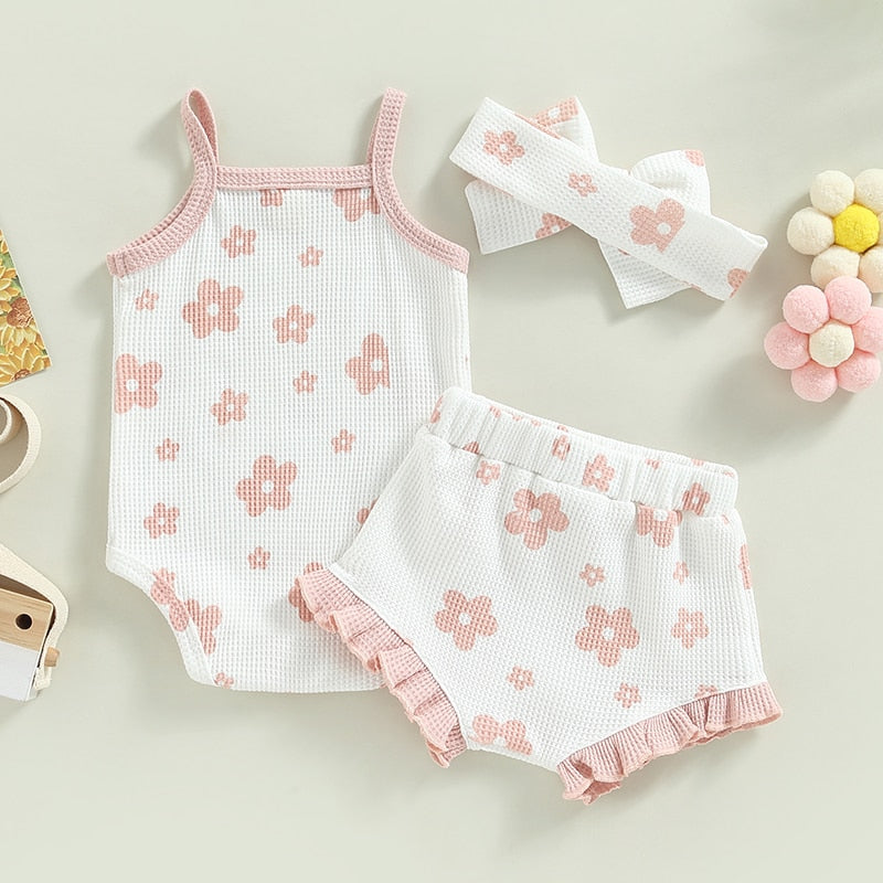 Summer Floral Romper Set