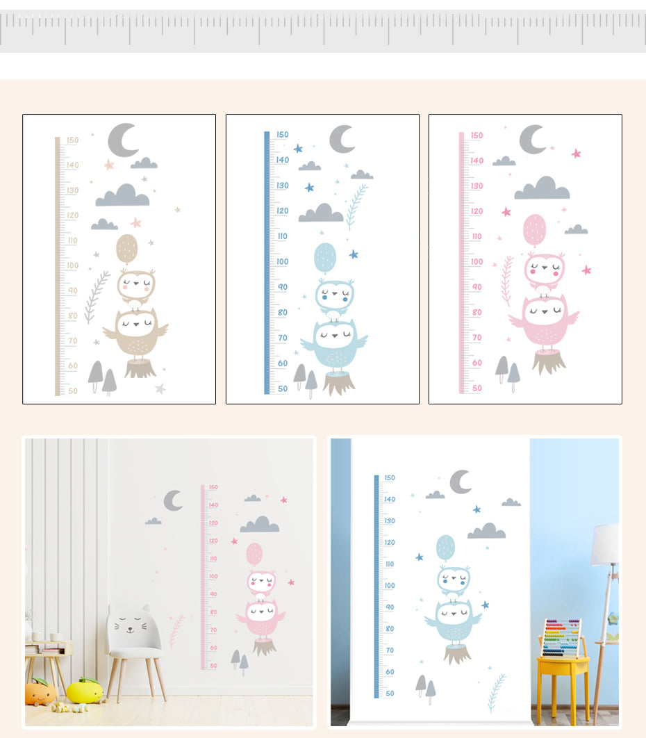 Animals Height Measurement Vinyl Wall Decals