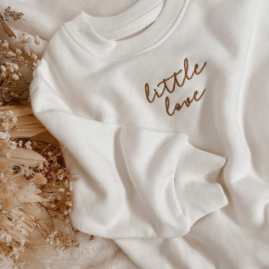 Little Love | Embroidered White Romper