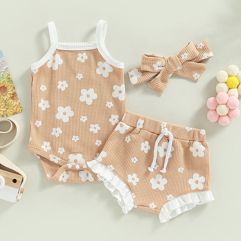 Summer Floral Romper Set