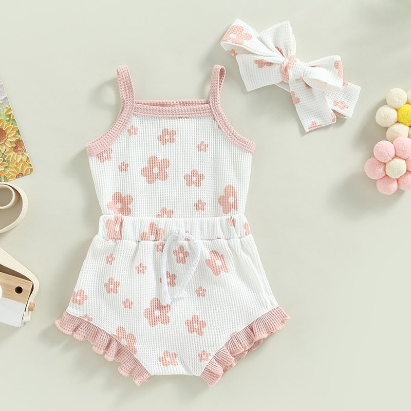 Summer Floral Romper Set