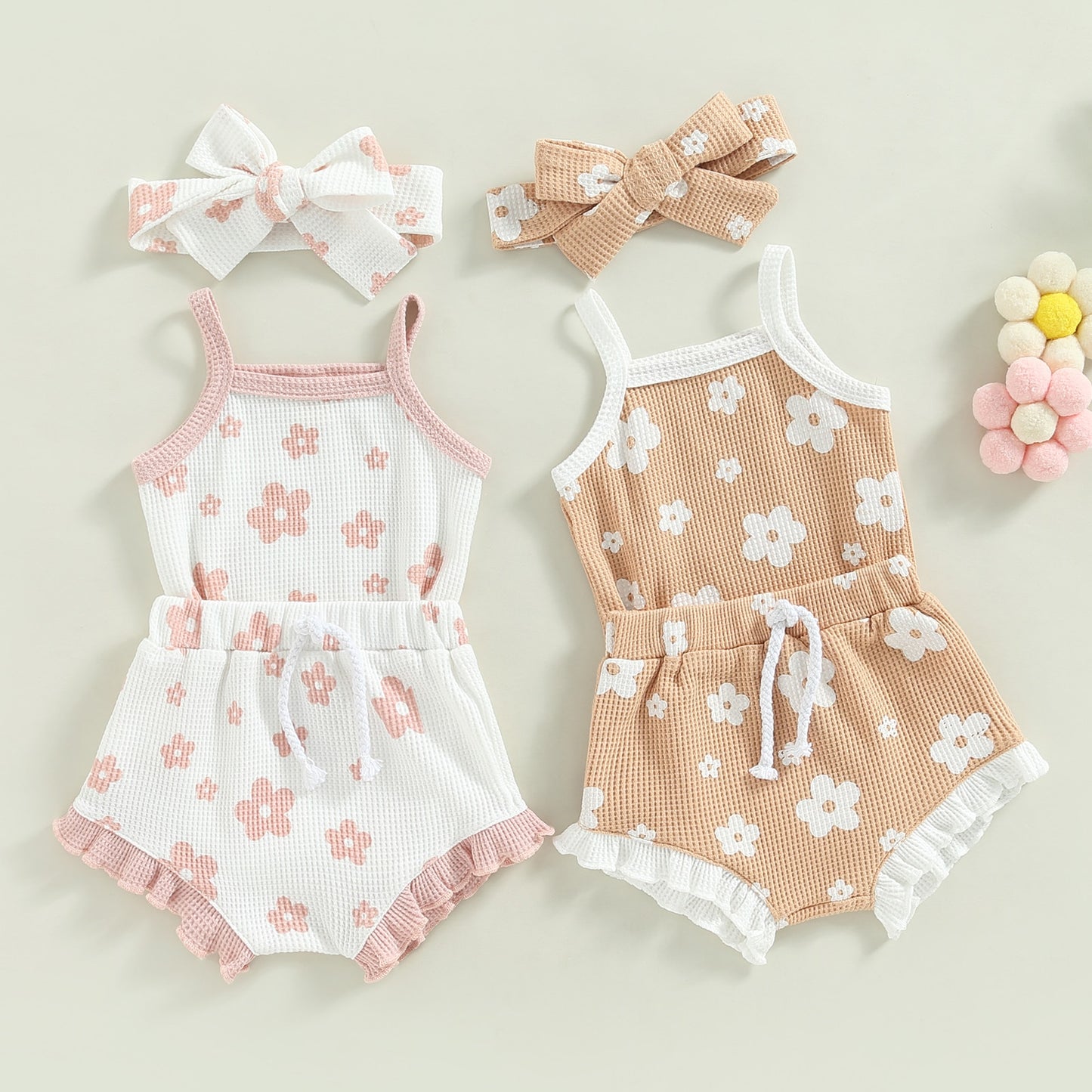 Summer Floral Romper Set