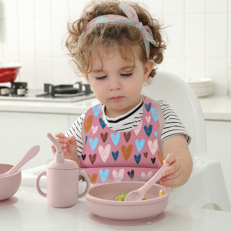 6-Piece Set | Printed Silicone Baby Dinnerware