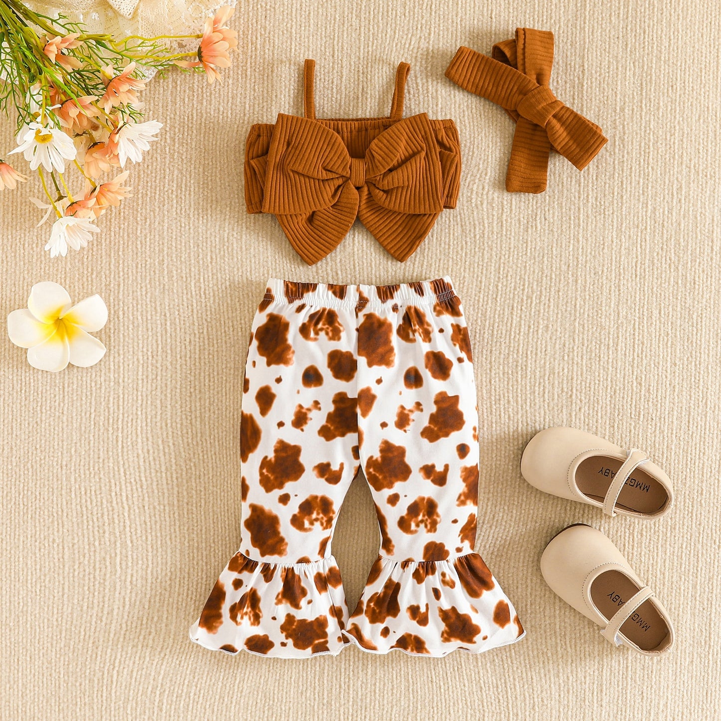 Cow Print & Floral Cattle Cowgirl Outfits