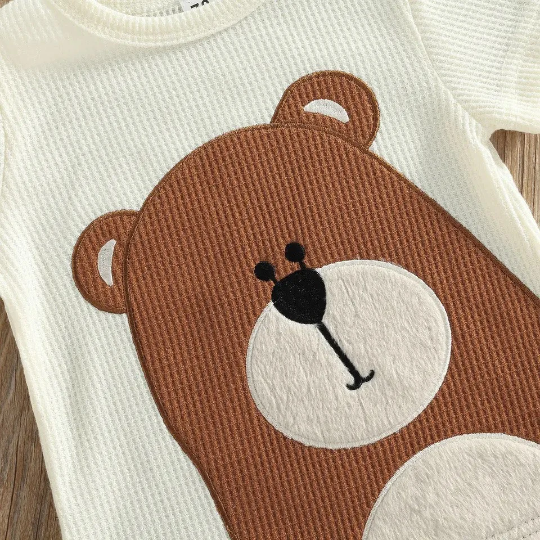 2 Piece Set | Bear Print Boys Summer Outfit