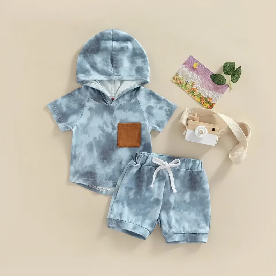 Short Sleeve Tie-Dye T-Shirt & Shorts Set