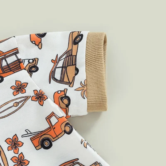 Baby & Toddler Short Sleeve T-Shirt + Matching Highwaist Bummy Shorts Set