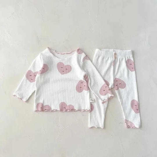 2 Piece Set | Baby & Toddler Girls Printed Sleepwear Sets