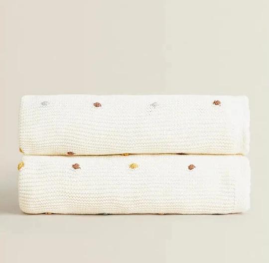 Neutral Baby Blanket | 100x70cm | Cotton Newborn Blanket