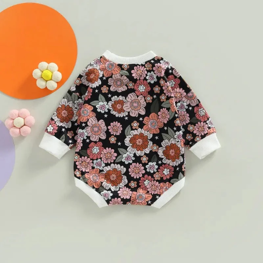 Vintage floral romper deals baby