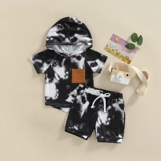 Short Sleeve Tie-Dye T-Shirt & Shorts Set