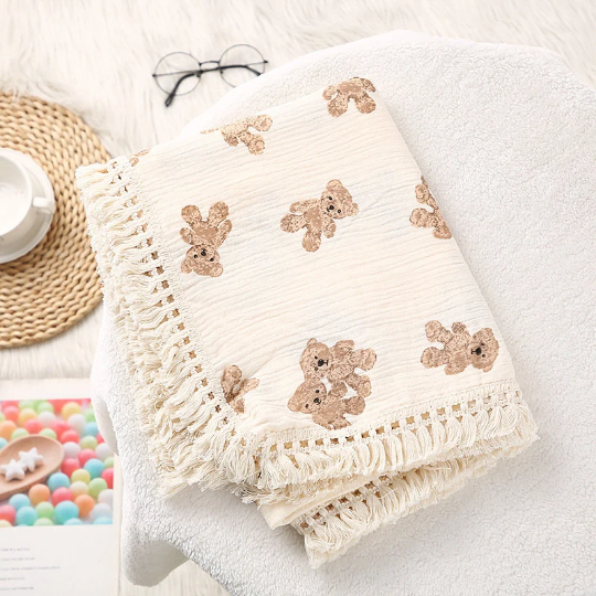 Baby Muslin Swaddle | 80 x 65cm | Cotton Square Baby Blanket