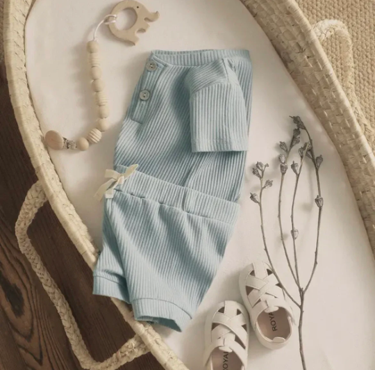 Gender Neutral Romper Set | Shorts + Short-Sleeve Shirt