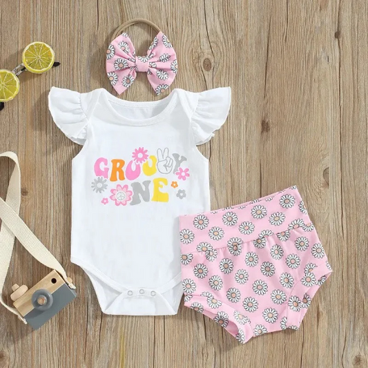 Groovy One | Baby Girl Birthday Outfit