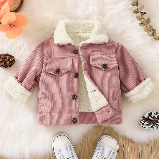 Gender Neutral Corduroy Baby Jacket | Winter Baby Jackets