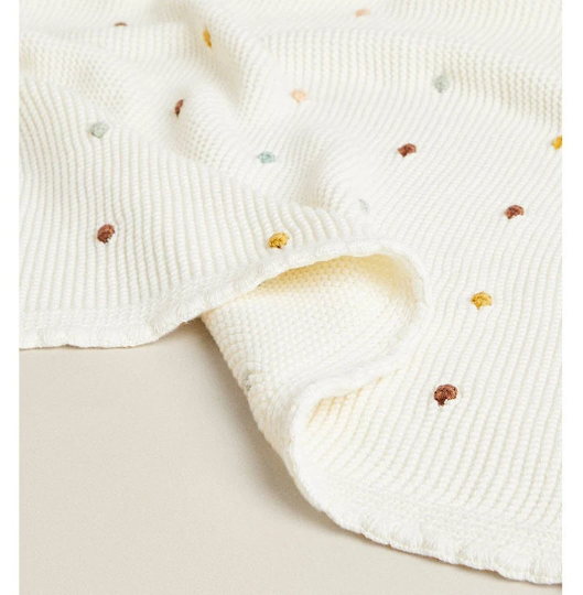 Neutral Baby Blanket | 100x70cm | Cotton Newborn Blanket