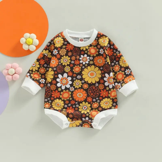 Vintage floral romper deals baby